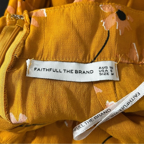 Anthropologie Faithfull The Brand Botany Belted Skirt Midi Floral Size 6 - Picture 5 of 9